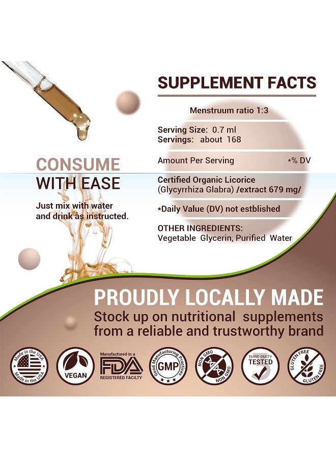 HERBALICIOUS Licorice Root Extract - Glycyrrhiza Glabra Extract Supplement for Digestion Restore Respiratory Health Fatigue & Immunity Support Vegetarian Gluten Free (4Fl Oz) - Image 5